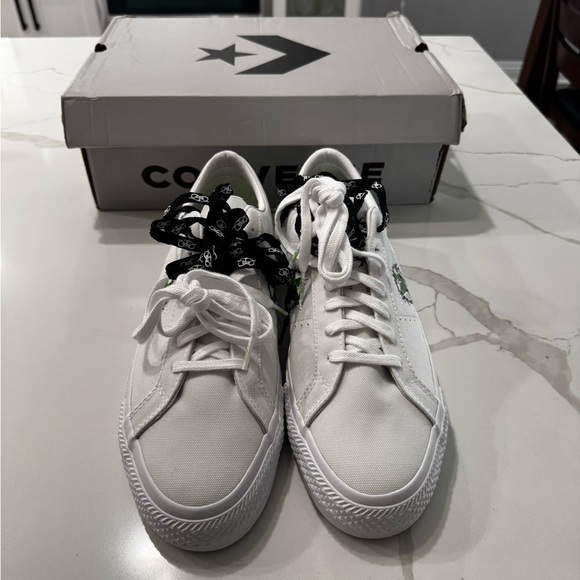 Converse One Star Pro 2000s White & Green Skate Shoes Brand NWT - Picture 4 of 5